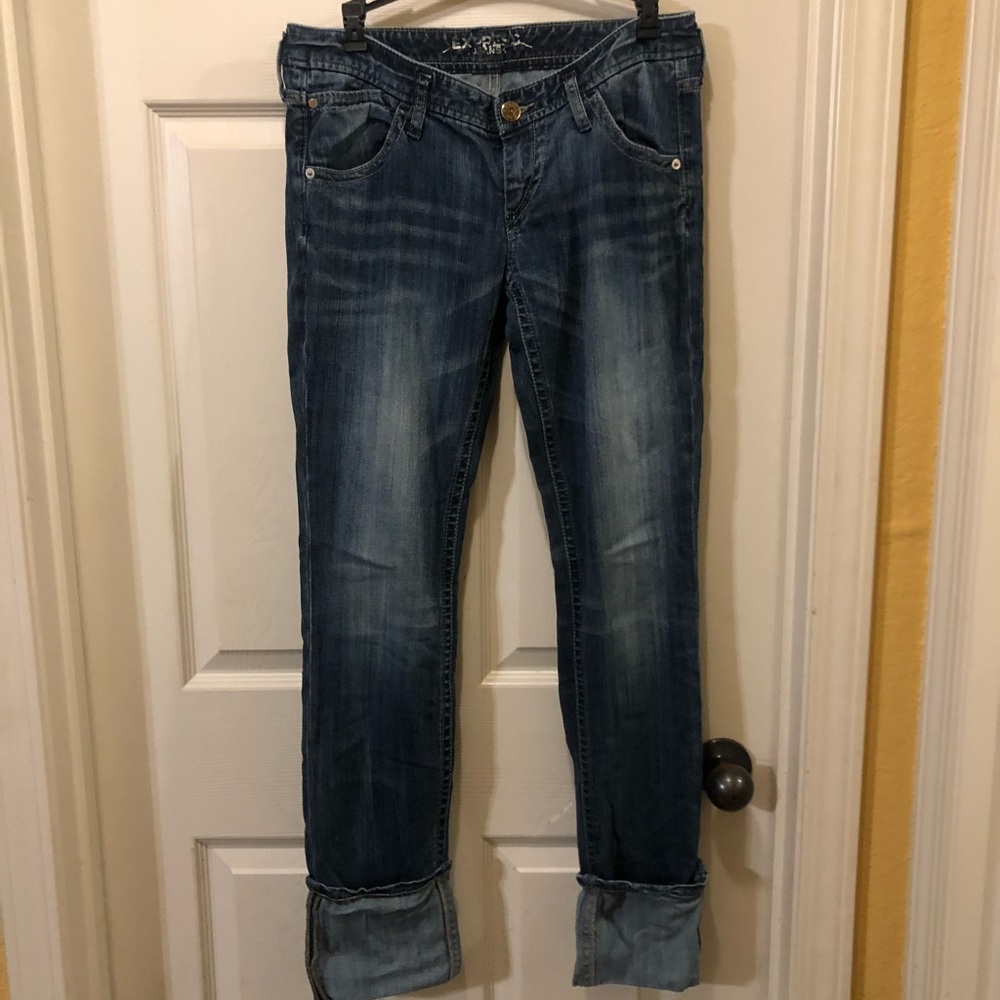 Express cuffed jeans
